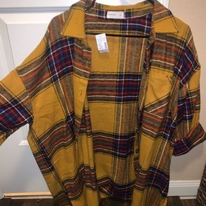 Oversized flannel button up!